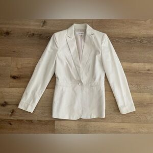 Vintage calvin klein cream blazer jacket size 2
